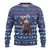 Serbia Christmas Ugly Christmas Sweater with Traditional Santa Eagle Serbian Coat of Arms and Blue Red White Folk Pattern Design - Wonder Print Shop