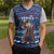 Serbia Christmas Knitted V-Neck Vest with Traditional Santa Eagle Serbian Coat of Arms and Blue Red White Folk Pattern Design - Wonder Print Shop