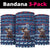 Serbia Christmas Neck Gaiter with Traditional Santa Eagle Serbian Coat of Arms and Blue Red White Folk Pattern Design - Wonder Print Shop