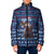 Serbia Christmas Padded Jacket with Traditional Santa Eagle Serbian Coat of Arms and Blue Red White Folk Pattern Design - Wonder Print Shop