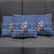 Serbia Christmas Pillow Cover with Traditional Santa Eagle Serbian Coat of Arms and Blue Red White Folk Pattern Design - Wonder Print Shop