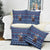 Serbia Christmas Pillow Cover with Traditional Santa Eagle Serbian Coat of Arms and Blue Red White Folk Pattern Design - Wonder Print Shop