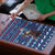 Serbia Christmas Puzzle with Traditional Santa Eagle Serbian Coat of Arms and Blue Red White Folk Pattern Design - Wonder Print Shop