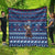 Serbia Christmas Quilt with Traditional Santa Eagle Serbian Coat of Arms and Blue Red White Folk Pattern Design - Wonder Print Shop