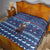Serbia Christmas Quilt with Traditional Santa Eagle Serbian Coat of Arms and Blue Red White Folk Pattern Design - Wonder Print Shop
