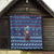 Serbia Christmas Quilt with Traditional Santa Eagle Serbian Coat of Arms and Blue Red White Folk Pattern Design - Wonder Print Shop