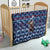 Serbia Christmas Quilt with Traditional Santa Eagle Serbian Coat of Arms and Blue Red White Folk Pattern Design - Wonder Print Shop