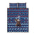 Serbia Christmas Quilt Bed Set with Traditional Santa Eagle Serbian Coat of Arms and Blue Red White Folk Pattern Design - Wonder Print Shop
