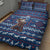 Serbia Christmas Quilt Bed Set with Traditional Santa Eagle Serbian Coat of Arms and Blue Red White Folk Pattern Design - Wonder Print Shop
