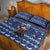 Serbia Christmas Quilt Bed Set with Traditional Santa Eagle Serbian Coat of Arms and Blue Red White Folk Pattern Design - Wonder Print Shop