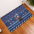 Serbia Christmas Rubber Doormat with Traditional Santa Eagle Serbian Coat of Arms and Blue Red White Folk Pattern Design - Wonder Print Shop