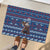 Serbia Christmas Rubber Doormat with Traditional Santa Eagle Serbian Coat of Arms and Blue Red White Folk Pattern Design - Wonder Print Shop