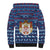 Serbia Christmas Sherpa Hoodie with Traditional Santa Eagle Serbian Coat of Arms and Blue Red White Folk Pattern Design - Wonder Print Shop