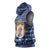 Serbia Christmas Sleeveless Hoodie with Traditional Santa Eagle Serbian Coat of Arms and Blue Red White Folk Pattern Design - Wonder Print Shop