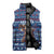 Serbia Christmas Sleeveless Puffer Jacket with Traditional Santa Eagle Serbian Coat of Arms and Blue Red White Folk Pattern Design - Wonder Print Shop