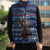Serbia Christmas Sleeveless Puffer Jacket with Traditional Santa Eagle Serbian Coat of Arms and Blue Red White Folk Pattern Design - Wonder Print Shop