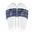 Serbia Christmas Slide Sandals with Traditional Santa Eagle Serbian Coat of Arms and Blue Red White Folk Pattern Design - Wonder Print Shop