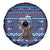 Serbia Christmas Spare Tire Cover with Traditional Santa Eagle Serbian Coat of Arms and Blue Red White Folk Pattern Design - Wonder Print Shop