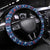 Serbia Christmas Steering Wheel Cover with Traditional Santa Eagle Serbian Coat of Arms and Blue Red White Folk Pattern Design - Wonder Print Shop