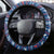 Serbia Christmas Steering Wheel Cover with Traditional Santa Eagle Serbian Coat of Arms and Blue Red White Folk Pattern Design - Wonder Print Shop