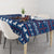 Serbia Christmas Tablecloth with Traditional Santa Eagle Serbian Coat of Arms and Blue Red White Folk Pattern Design - Wonder Print Shop
