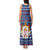 Serbia Christmas Tank Maxi Dress with Traditional Santa Eagle Serbian Coat of Arms and Blue Red White Folk Pattern Design - Wonder Print Shop