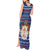 Serbia Christmas Tank Maxi Dress with Traditional Santa Eagle Serbian Coat of Arms and Blue Red White Folk Pattern Design - Wonder Print Shop