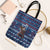 Serbia Christmas Tote Bag with Traditional Santa Eagle Serbian Coat of Arms and Blue Red White Folk Pattern Design - Wonder Print Shop