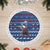Serbia Christmas Tree Skirt with Traditional Santa Eagle Serbian Coat of Arms and Blue Red White Folk Pattern Design - Wonder Print Shop