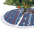 Serbia Christmas Tree Skirt with Traditional Santa Eagle Serbian Coat of Arms and Blue Red White Folk Pattern Design - Wonder Print Shop
