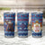 Serbia Christmas Tumbler Cup with Traditional Santa Eagle Serbian Coat of Arms and Blue Red White Folk Pattern Design - Wonder Print Shop