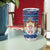 Serbia Christmas Tumbler Cup with Traditional Santa Eagle Serbian Coat of Arms and Blue Red White Folk Pattern Design - Wonder Print Shop