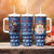 Serbia Christmas Tumbler With Handle with Traditional Santa Eagle Serbian Coat of Arms and Blue Red White Folk Pattern Design - Wonder Print Shop