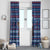 Serbia Christmas Window Curtain with Traditional Santa Eagle Serbian Coat of Arms and Blue Red White Folk Pattern Design - Wonder Print Shop
