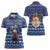 Serbia Christmas Women Polo Shirt with Traditional Santa Eagle Serbian Coat of Arms and Blue Red White Folk Pattern Design - Wonder Print Shop