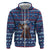 Serbia Christmas Zip Hoodie with Traditional Santa Eagle Serbian Coat of Arms and Blue Red White Folk Pattern Design - Wonder Print Shop