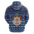 Serbia Christmas Zip Hoodie with Traditional Santa Eagle Serbian Coat of Arms and Blue Red White Folk Pattern Design - Wonder Print Shop