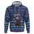 Serbia Christmas Zip Hoodie with Traditional Santa Eagle Serbian Coat of Arms and Blue Red White Folk Pattern Design - Wonder Print Shop