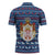 Serbia Christmas Zipper Polo Shirt with Traditional Santa Eagle Serbian Coat of Arms and Blue Red White Folk Pattern Design - Wonder Print Shop