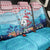 Malta Christmas Back Car Seat Cover with Santa Fish Malta Flag Coral Reef and Red Blue Festive Pattern Design - Wonder Print Shop