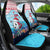 Malta Christmas Car Seat Cover with Santa Fish Malta Flag Coral Reef and Red Blue Festive Pattern Design - Wonder Print Shop