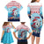 Malta Christmas Family Matching Long Sleeve Bodycon Dress and Hawaiian Shirt with Santa Fish Malta Flag Coral Reef and Red Blue Festive Pattern Design - Wonder Print Shop