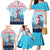 Malta Christmas Family Matching Mermaid Dress and Hawaiian Shirt with Santa Fish Malta Flag Coral Reef and Red Blue Festive Pattern Design - Wonder Print Shop