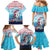 Malta Christmas Family Matching Mermaid Dress and Hawaiian Shirt with Santa Fish Malta Flag Coral Reef and Red Blue Festive Pattern Design - Wonder Print Shop