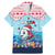 Malta Christmas Family Matching Mermaid Dress and Hawaiian Shirt with Santa Fish Malta Flag Coral Reef and Red Blue Festive Pattern Design - Wonder Print Shop