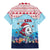 Malta Christmas Family Matching Mermaid Dress and Hawaiian Shirt with Santa Fish Malta Flag Coral Reef and Red Blue Festive Pattern Design - Wonder Print Shop