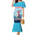 Malta Christmas Family Matching Mermaid Dress and Hawaiian Shirt with Santa Fish Malta Flag Coral Reef and Red Blue Festive Pattern Design - Wonder Print Shop
