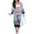 Malta Christmas Family Matching Off The Shoulder Long Sleeve Dress and Hawaiian Shirt with Santa Fish Malta Flag Coral Reef and Red Blue Festive Pattern Design - Wonder Print Shop