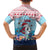 Malta Christmas Family Matching Off Shoulder Maxi Dress and Hawaiian Shirt with Santa Fish Malta Flag Coral Reef and Red Blue Festive Pattern Design - Wonder Print Shop