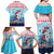 Malta Christmas Family Matching Off Shoulder Maxi Dress and Hawaiian Shirt with Santa Fish Malta Flag Coral Reef and Red Blue Festive Pattern Design - Wonder Print Shop